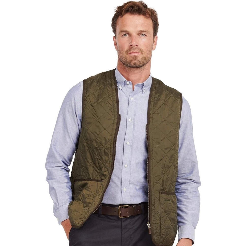 Barbour XXL Polarquilt Waistcoat Vest in Olive